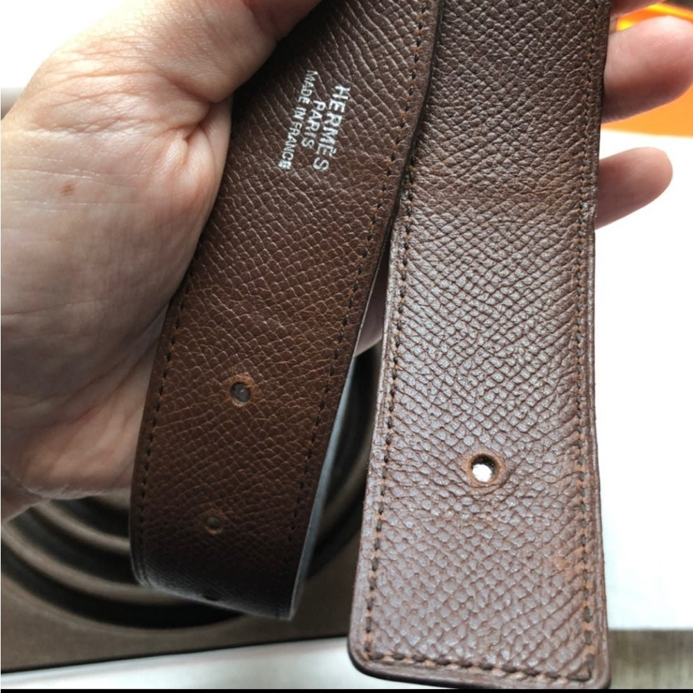 🎉HP🎉Authentic Hermes Constance Belt & Buckle
Reversible black and brown - Picture 7 of 13